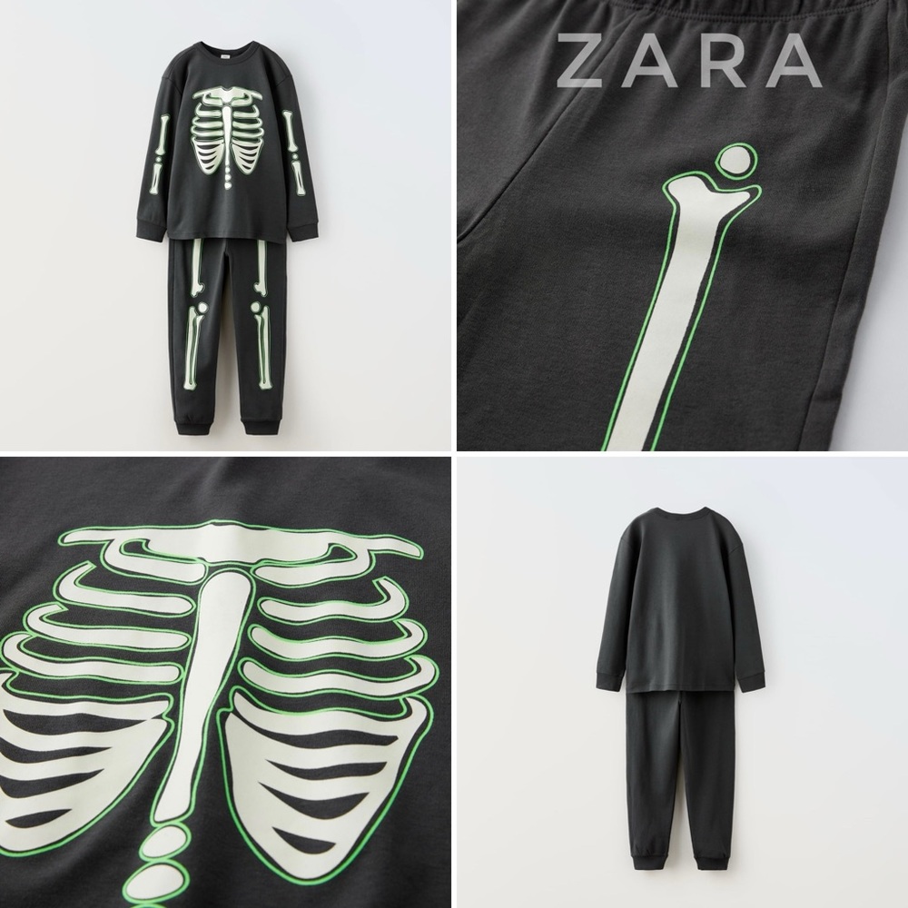 Zara Baby skeleton pajamas